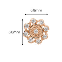 Filigree Crystal Flower Earring