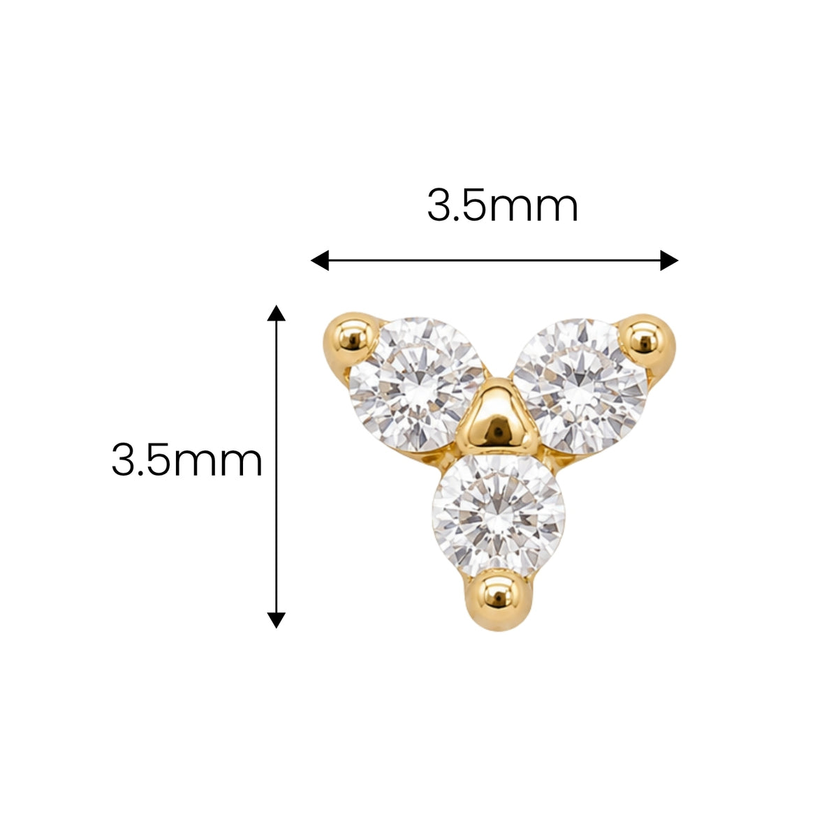 Crystal Trillium Earring