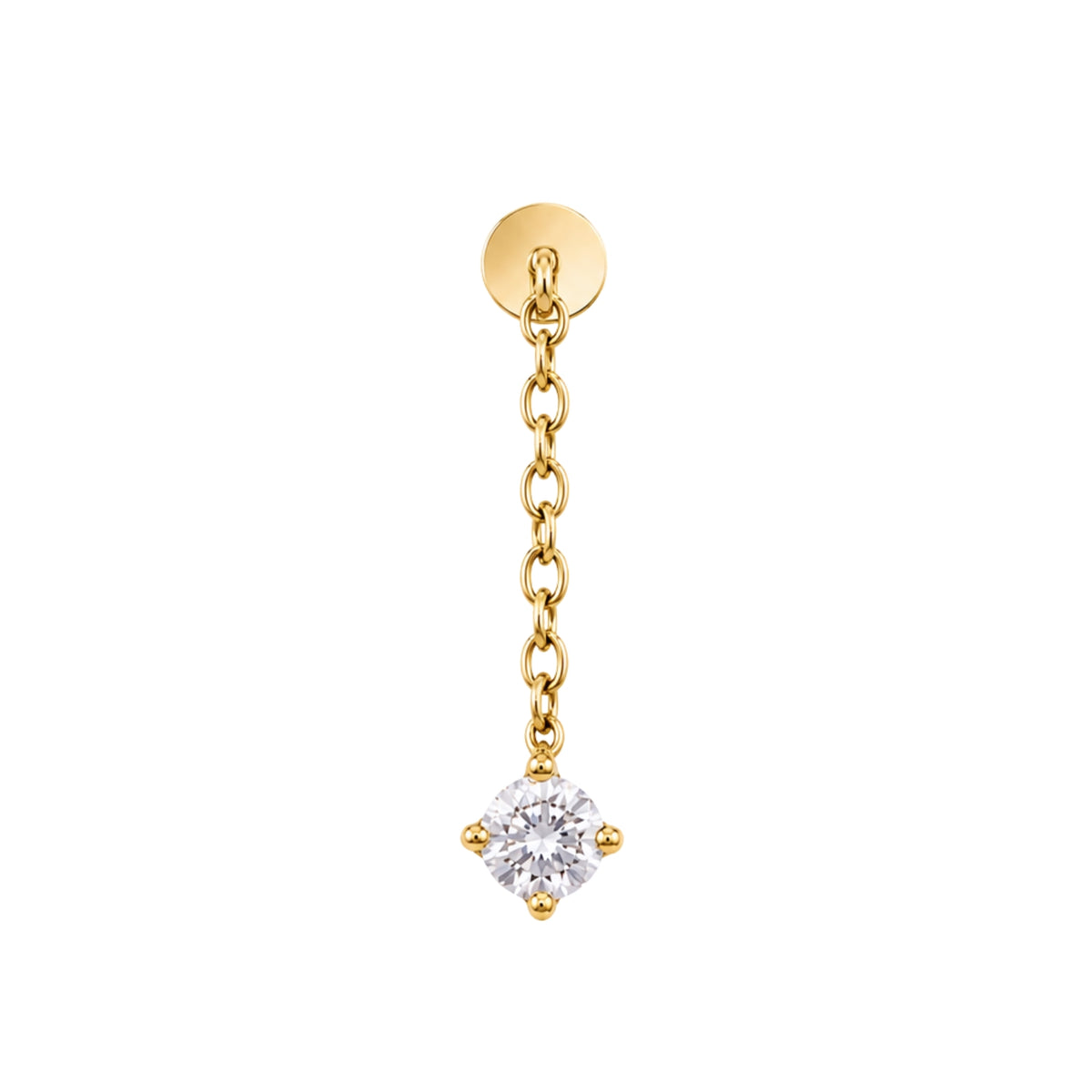 Single Crystal Dangle Vertical Helix Earring