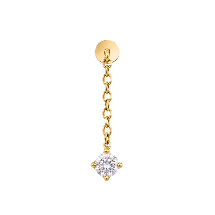 Single Crystal Dangle Vertical Helix Earring