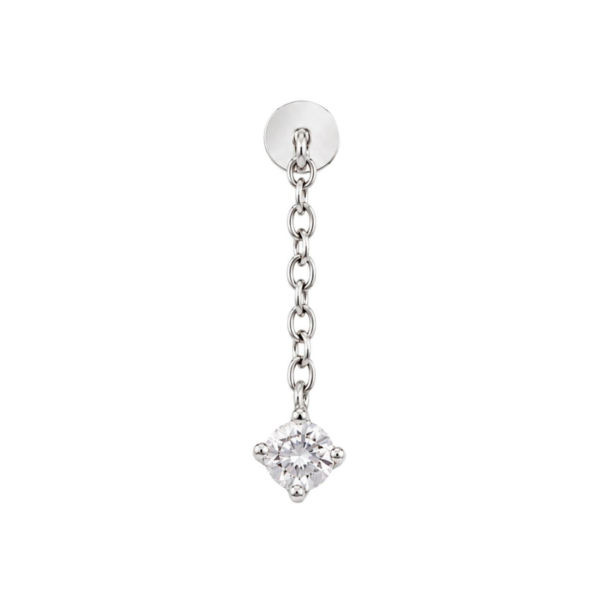 Single Crystal Dangle Vertical Helix Earring