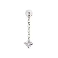 Single Crystal Dangle Vertical Helix Earring
