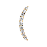 Curved Crystal Earring