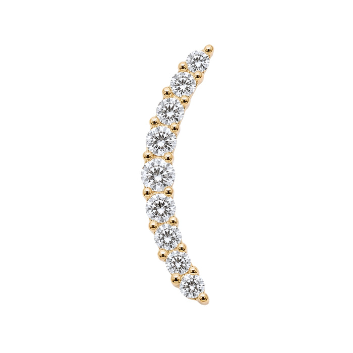 Curved Crystal Earring