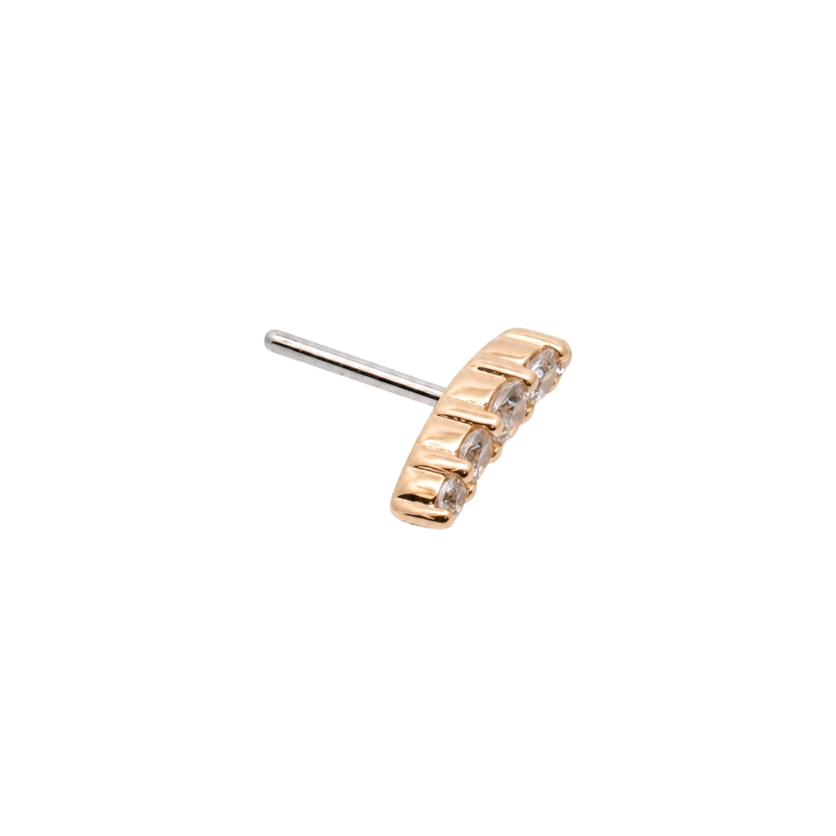 Small Curved Crystal Earring