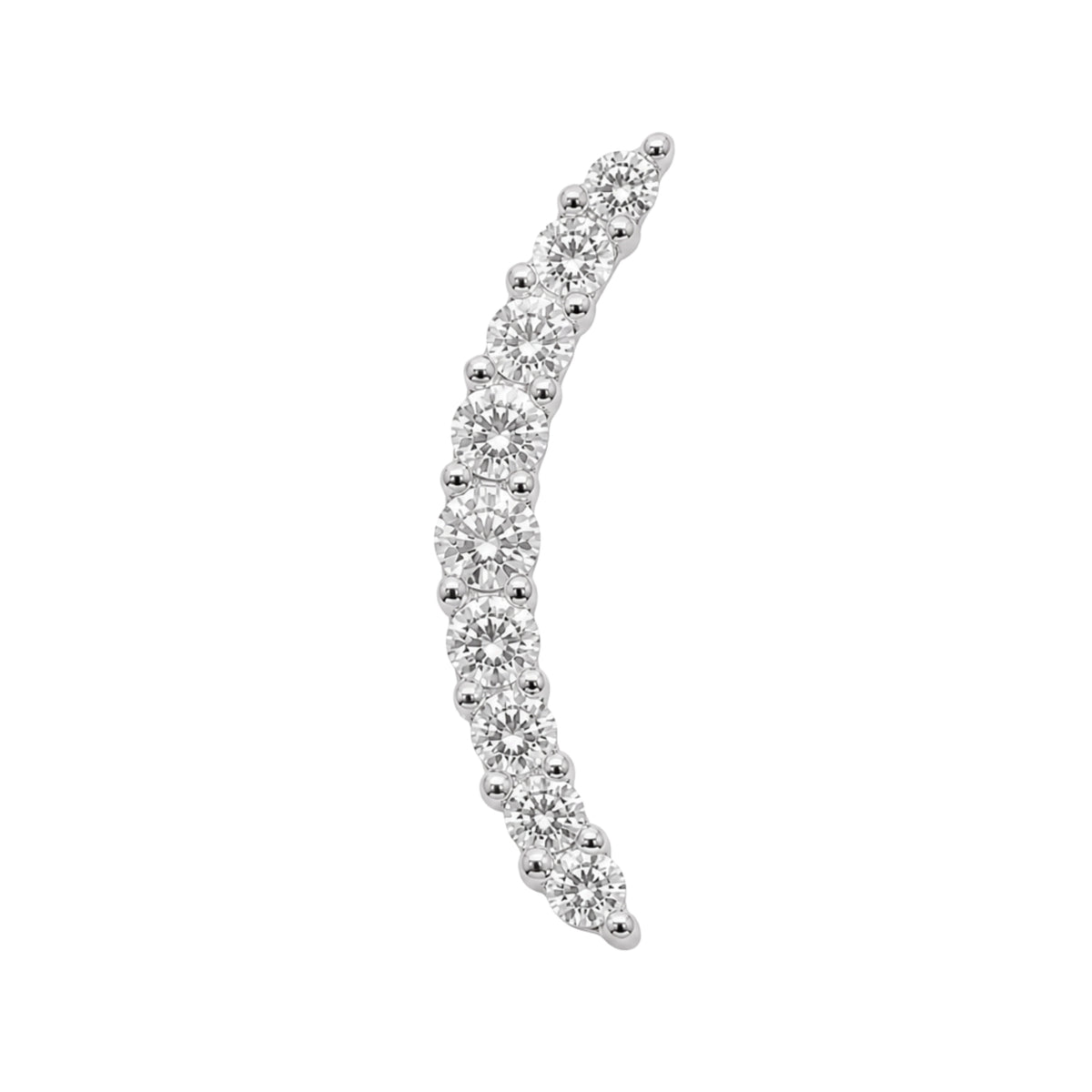 Curved Crystal Earring