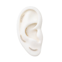 Curved Crystal Earring