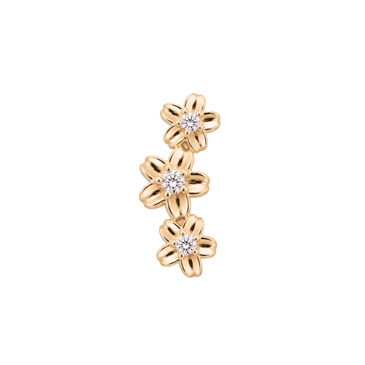 Curved Flower Earring