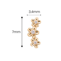 Curved Flower Earring