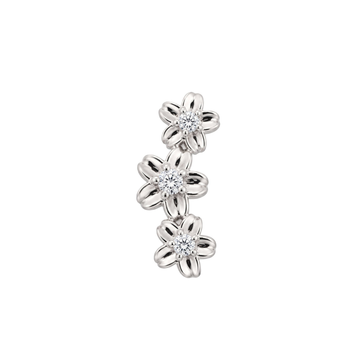 Curved Flower Earring