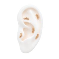Curved Flower Earring