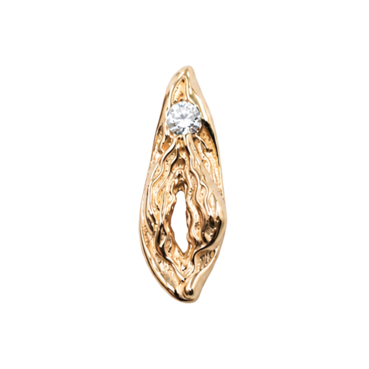 Diamond Vulva Earring