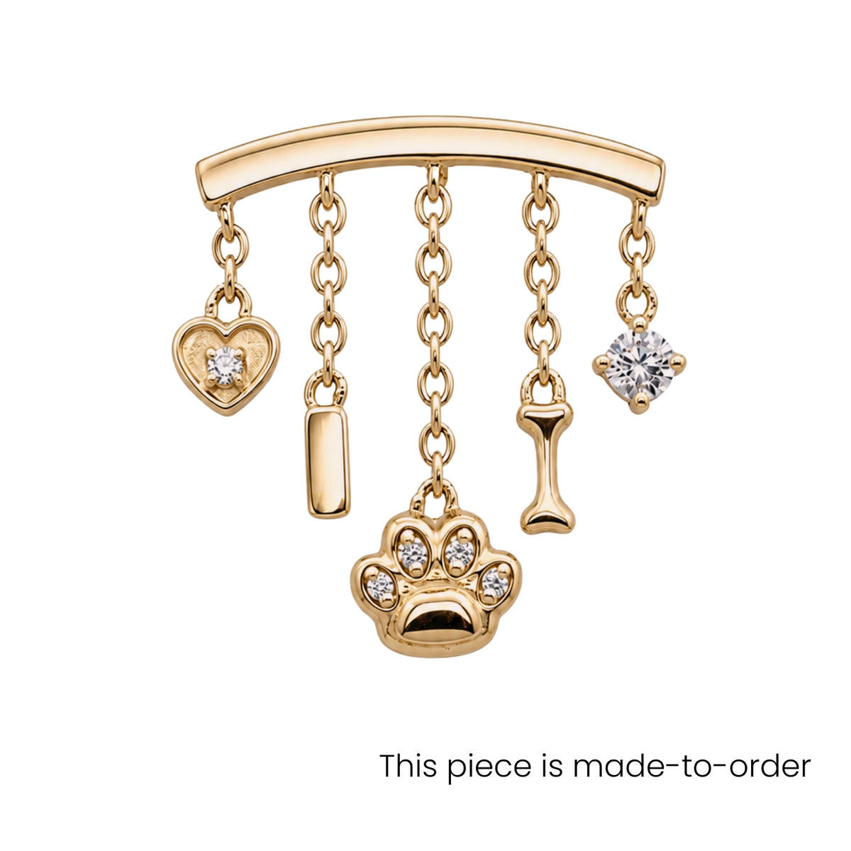 Crystal Dog Mama Earring