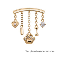 Crystal Dog Mama Earring