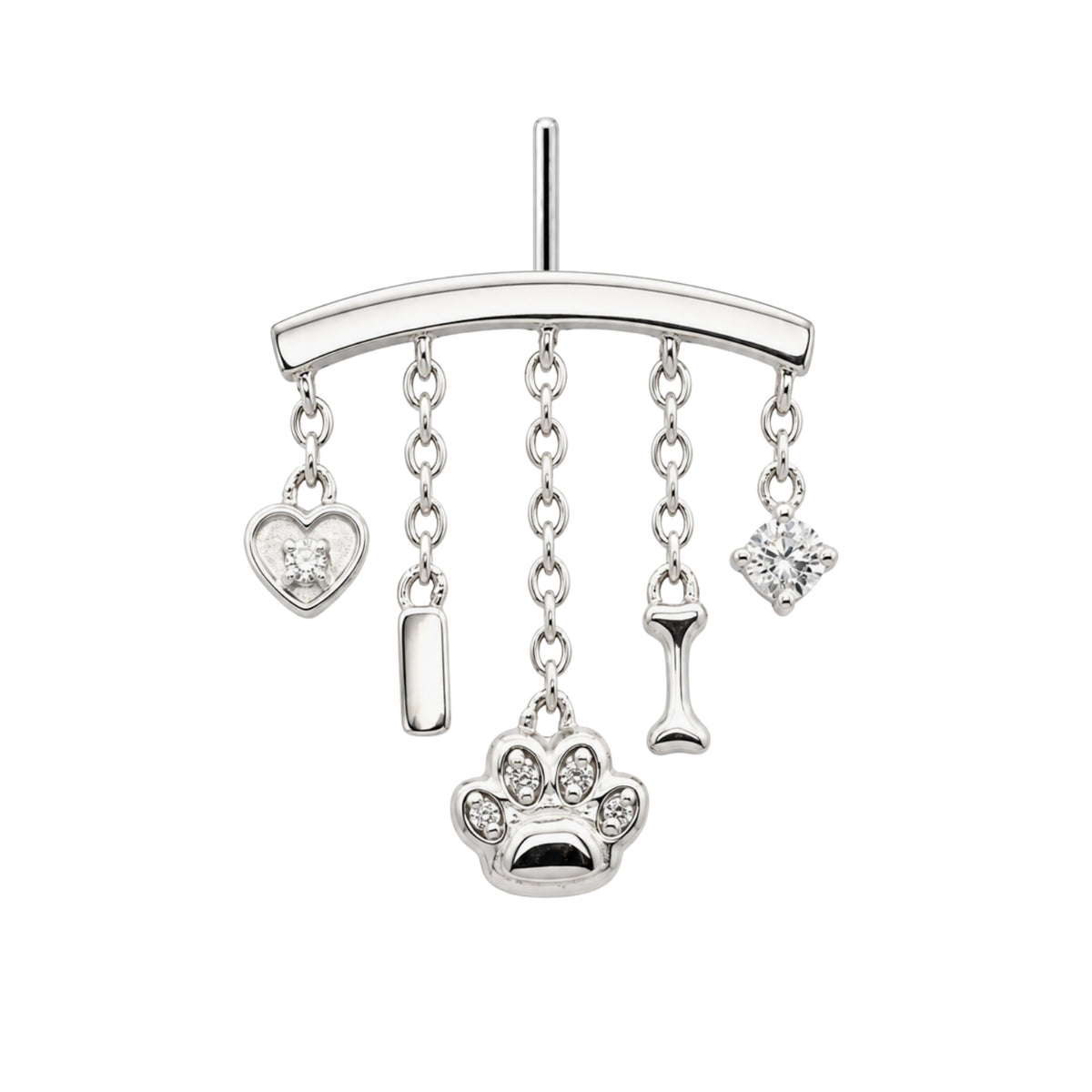 Crystal Dog Mama Earring
