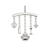 Crystal Dog Mama Earring