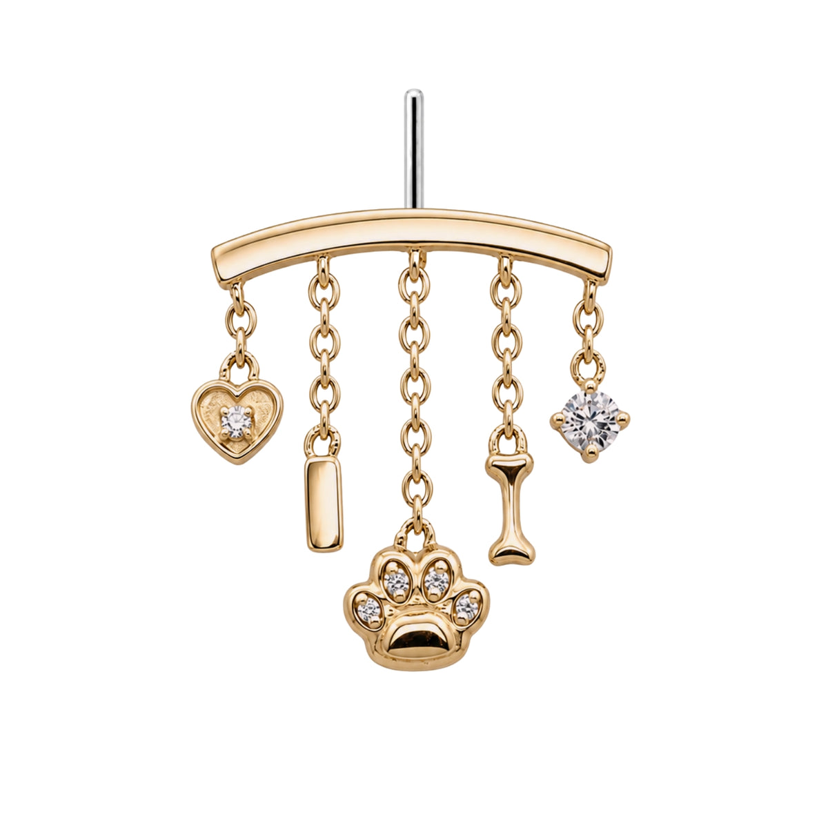Crystal Dog Mama Earring
