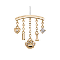 Crystal Dog Mama Earring