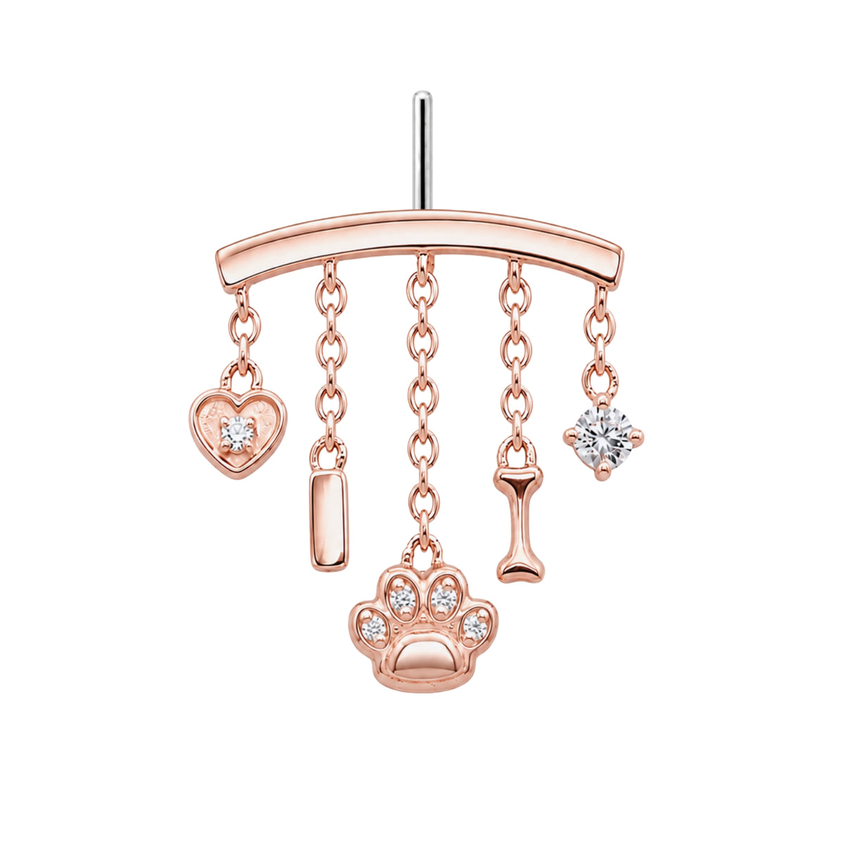Crystal Dog Mama Earring