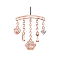 Crystal Dog Mama Earring