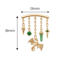 Emerald Amphithere Earring