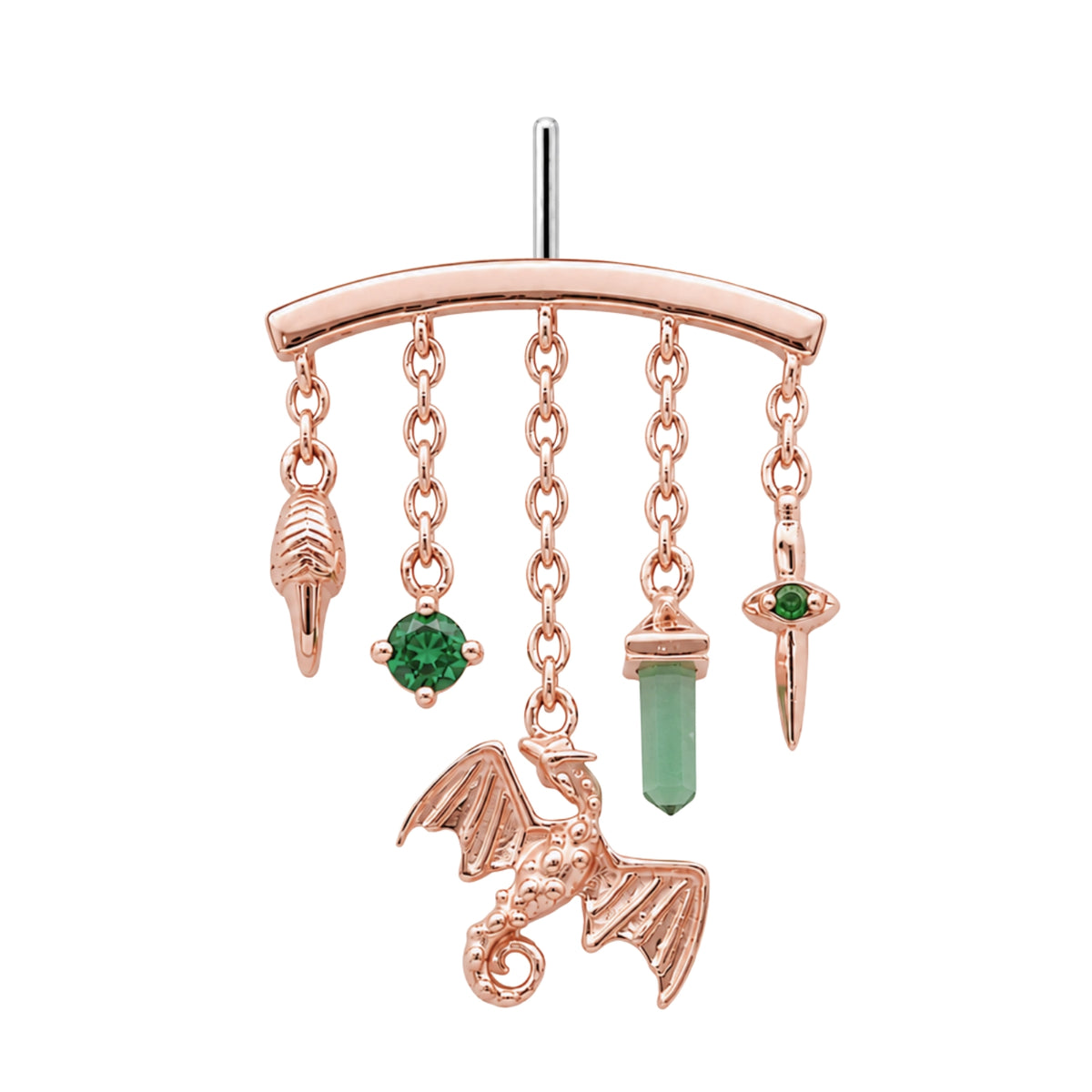 Emerald Amphithere Earring