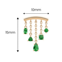 Emerald Multi-Cut Chandelier Earring