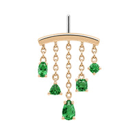 Emerald Multi-Cut Chandelier Earring