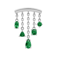 Emerald Multi-Cut Chandelier Earring