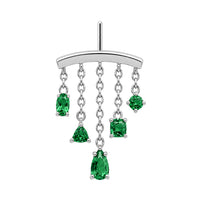 Emerald Multi-Cut Chandelier Earring