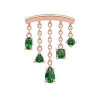 Emerald Multi-Cut Chandelier Earring