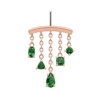 Emerald Multi-Cut Chandelier Earring