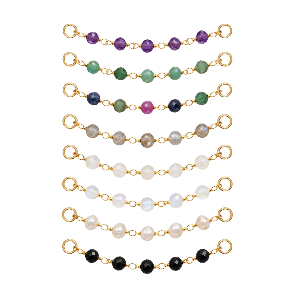 Faceted Gemstone Chain Connector