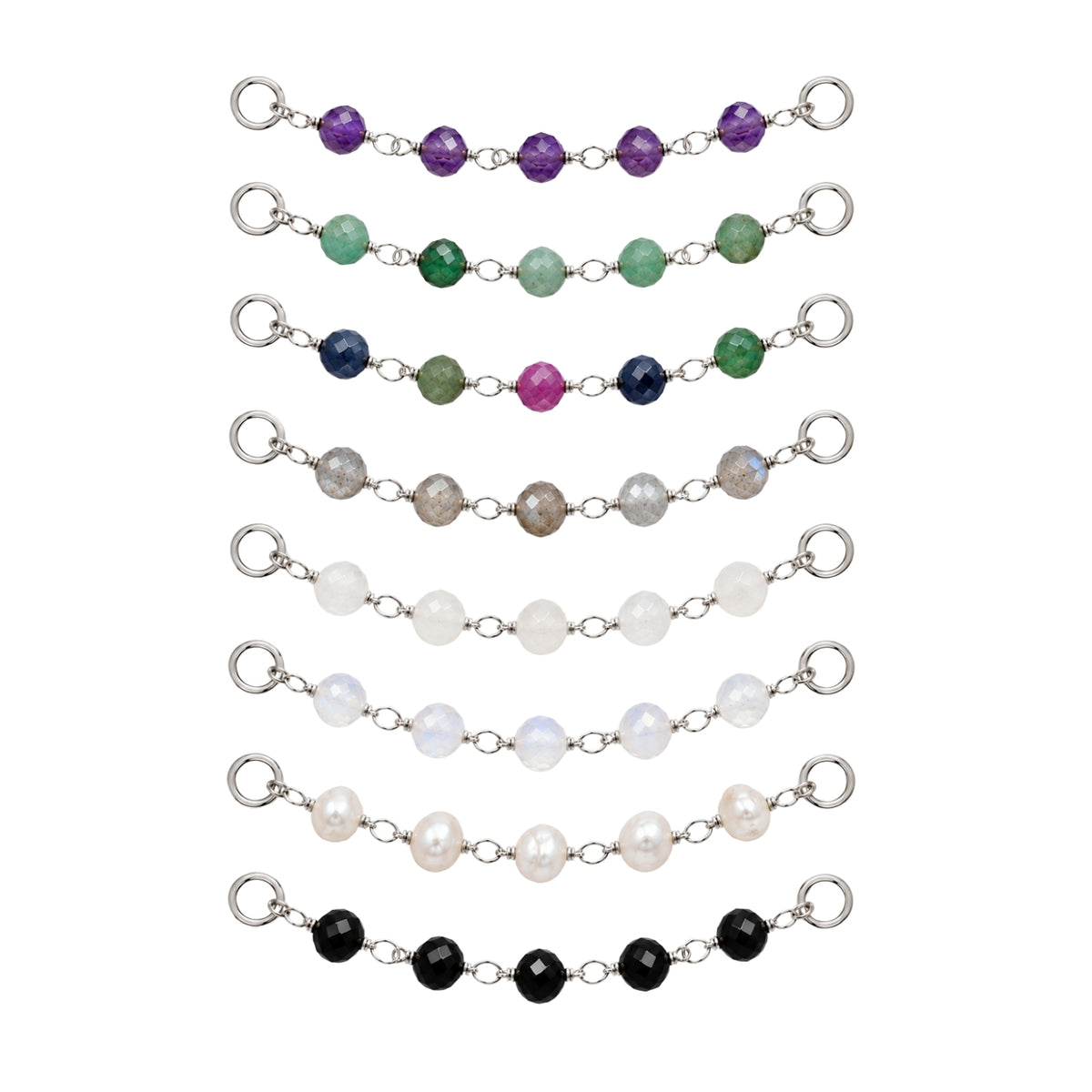 Faceted Gemstone Chain Connector