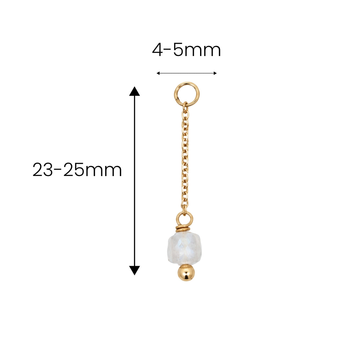 Gemstone Drop Charm