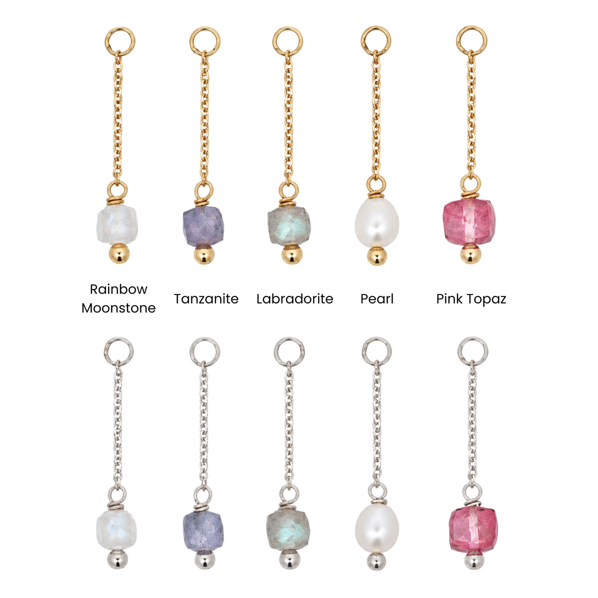 Gemstone Drop Charm