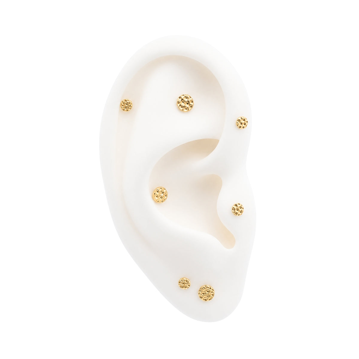 Hammered Disc Earring