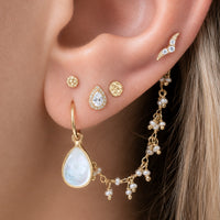 Hammered Disc Earring