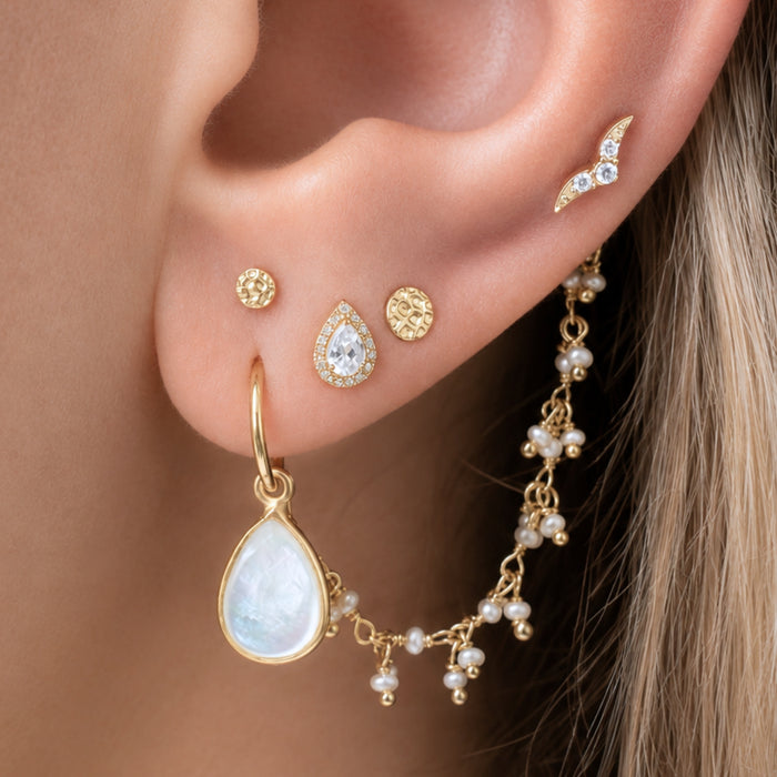 Hammered Disc Earring