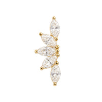 Long Crystal Fan Earring