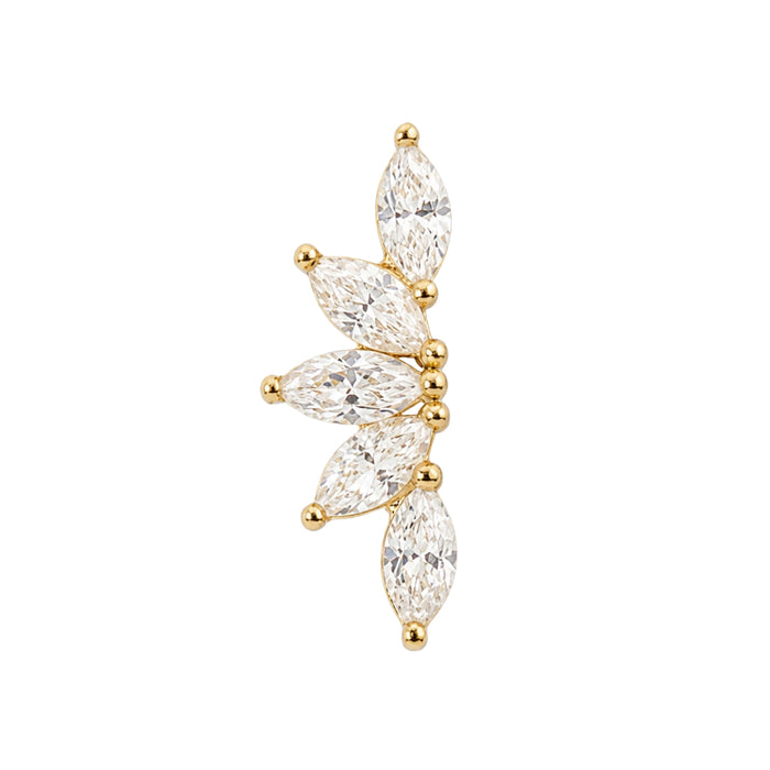 Long Crystal Fan Earring