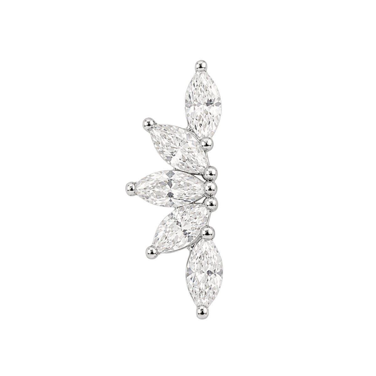 Long Crystal Fan Earring