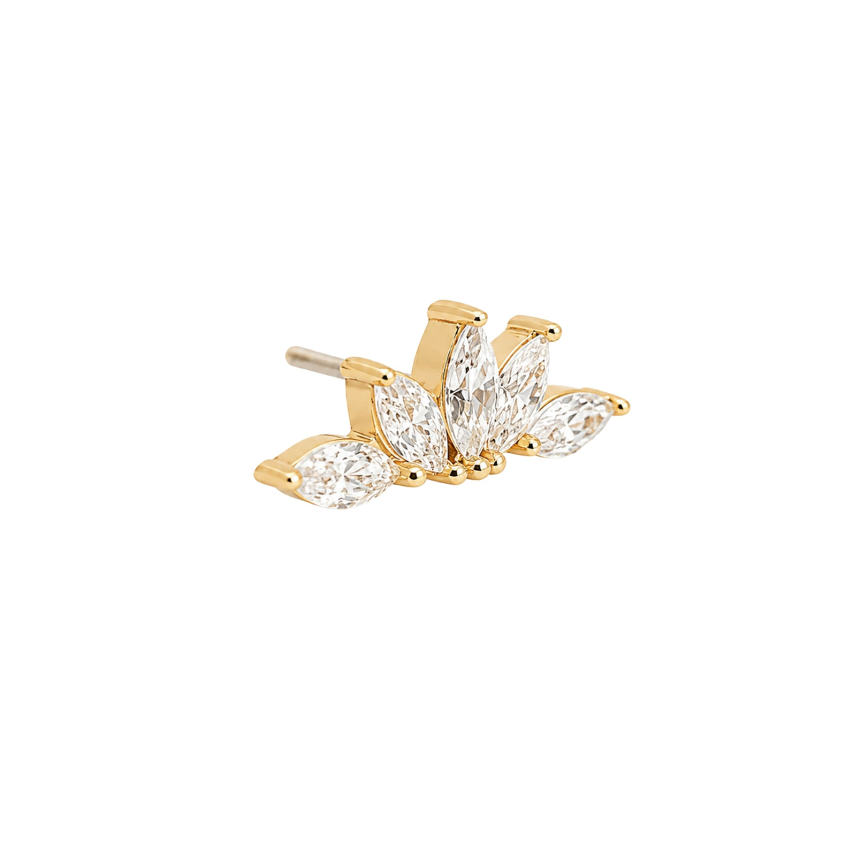 Long Crystal Fan Earring