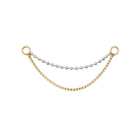 Mixed Metal Ball and Box Chain Connector