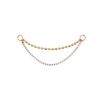 Mixed Metal Ball and Box Chain Connector