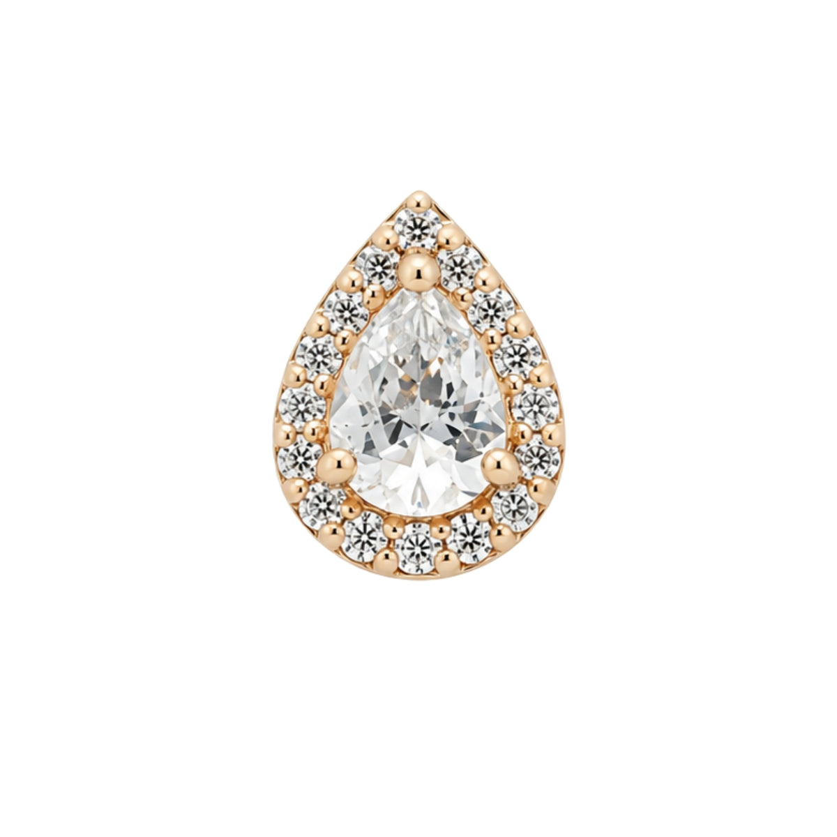 Pave Crystal Droplet Earring