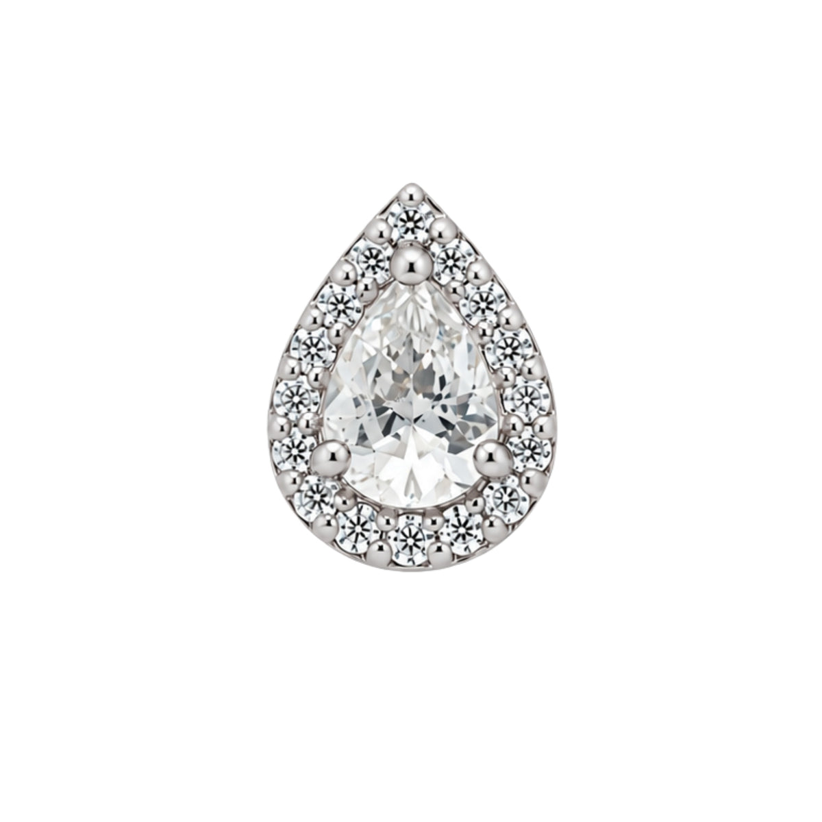 Pave Crystal Droplet Earring