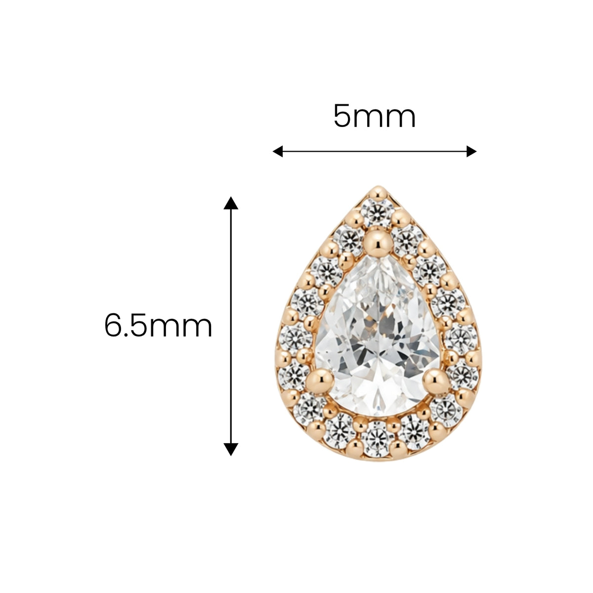 Pave Crystal Droplet Earring