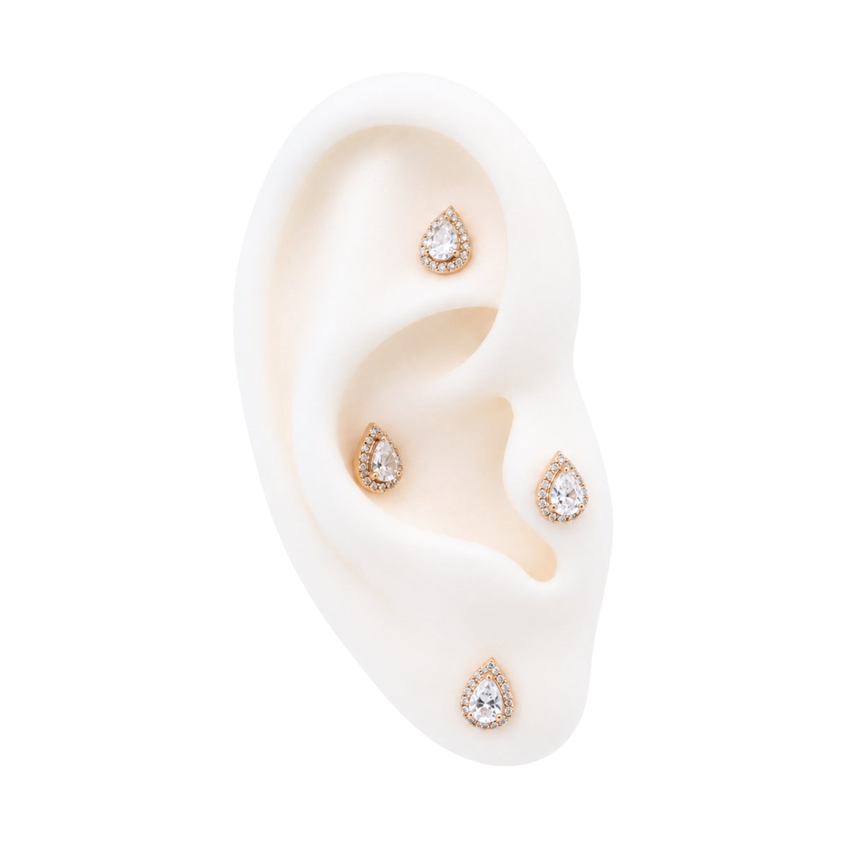 Pave Crystal Droplet Earring