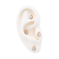 Pave Crystal Droplet Earring
